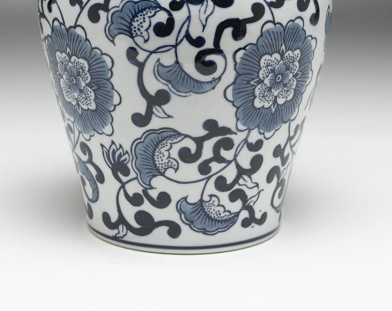 AA Importing 59726 Blue And White Ceramic Ginger Jar With Lid Image 2