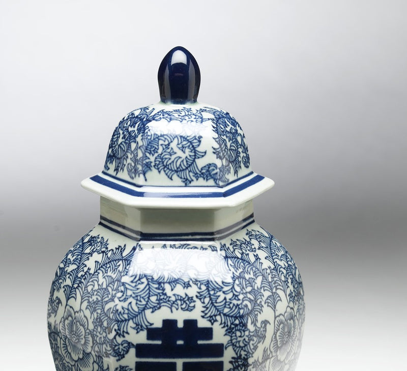 AA Importing 59741 Antiqued Pale Green And Blue Ceramic Ginger Jar With Lid Image 3