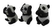 3 Piece See Hear Speak No Evil Sitting Baby Panda Bear Set Image 2
