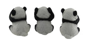 3 Piece See Hear Speak No Evil Sitting Baby Panda Bear Set Image 3