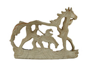 End of the Trail Classic Western Wood Look Statue Image 3