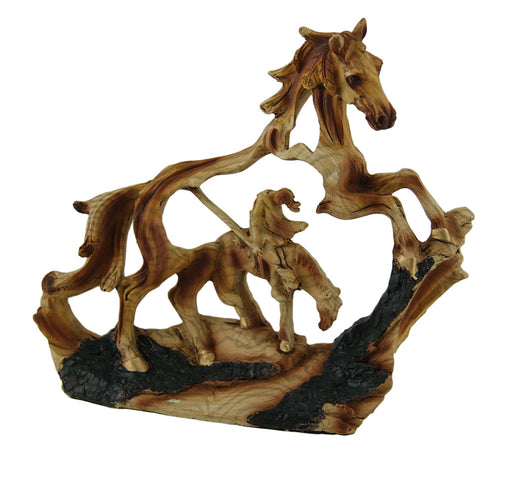 Trail's End Decorative Faux Carved Wood Look Statue 7 in. Image 1