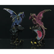 Dueling Dragons 4 Piece Dragon On Geode Figurine Set Image 2