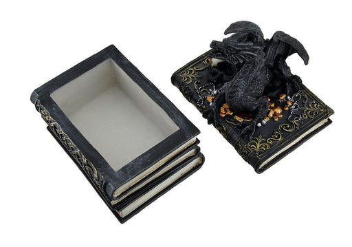 Medieval Dragon on Antique Books Trinket / Stash Box Image 2