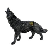 Cool Steampunk Style Howling Gray Wolf Statue Image 2
