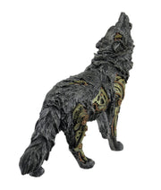 Cool Steampunk Style Howling Gray Wolf Statue Image 3