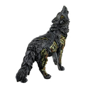 Cool Steampunk Style Howling Gray Wolf Statue Image 3