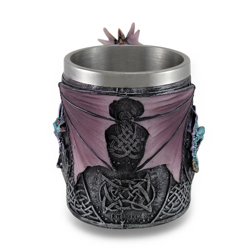 Purple Gothic Dragon Decorative Tankard Celtic Knot Work Mug / Pencil Holder 10 Ounce Image 2