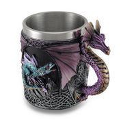 Purple Gothic Dragon Decorative Tankard Celtic Knot Work Mug / Pencil Holder 10 Ounce Image 3