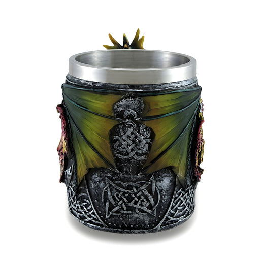 Gothic Dragon Tankard Celtic Knot work Mug w/Stainless Steel Insert Image 2