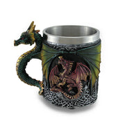 Gothic Dragon Tankard Celtic Knot work Mug w/Stainless Steel Insert Image 3