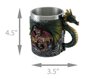 Gothic Dragon Tankard Celtic Knot work Mug w/Stainless Steel Insert Image 4