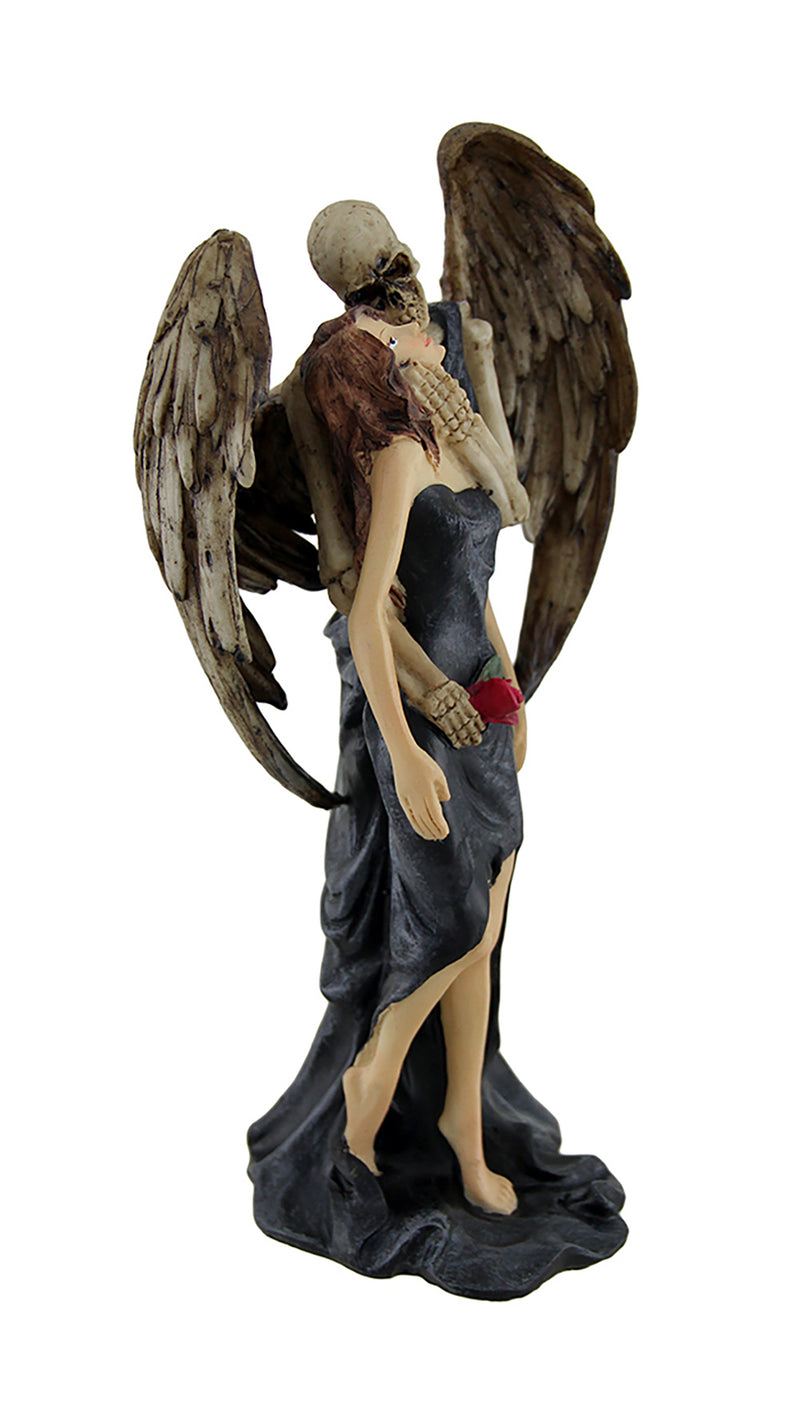 Kiss of Death Gothic Skeleton Angel Statue Image 2