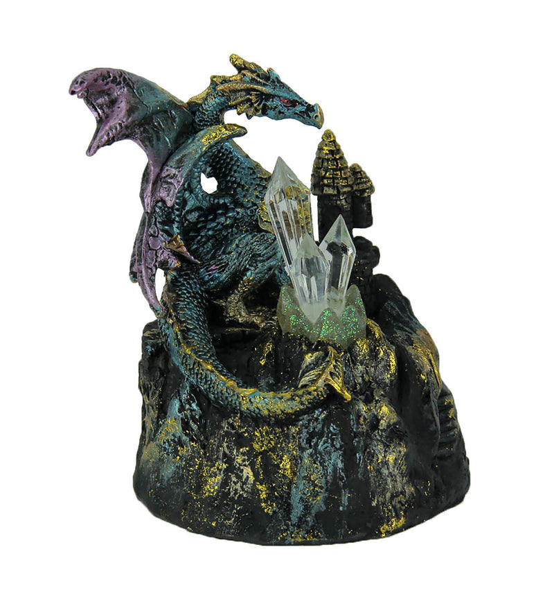 Blue Dragon of Crystal Castle Color Changing LED Statue Image 2
