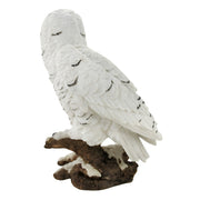 Beautiful Snowy Owl on a Branch Statue Image 3
