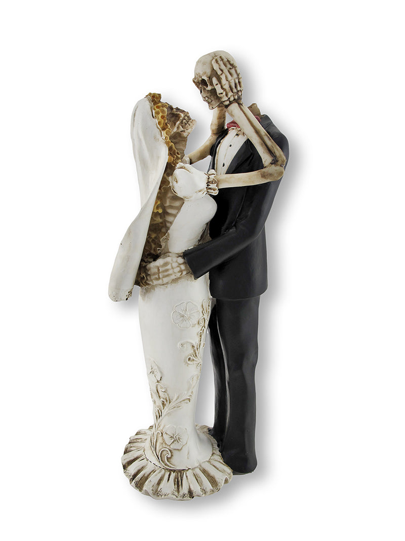Bride and Groom Skeletons Wedding Statue Cake Topper Image 1