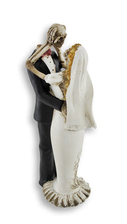 Bride and Groom Skeletons Wedding Statue Cake Topper Image 2