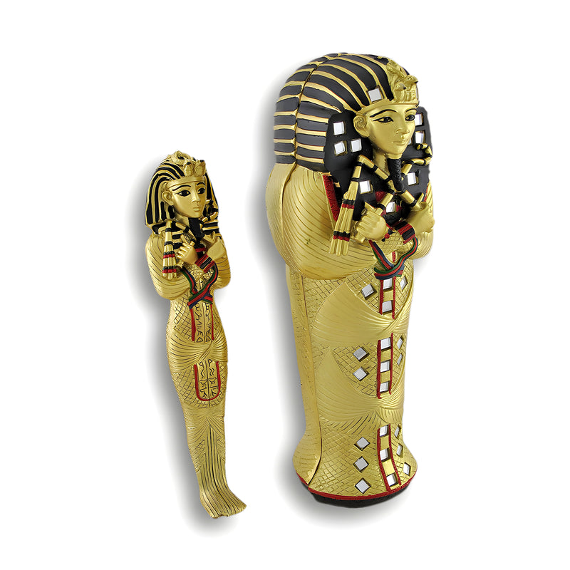 Egyptian King Tut Sarcophagus Box W/ Mummy Inside Coffin Image 1