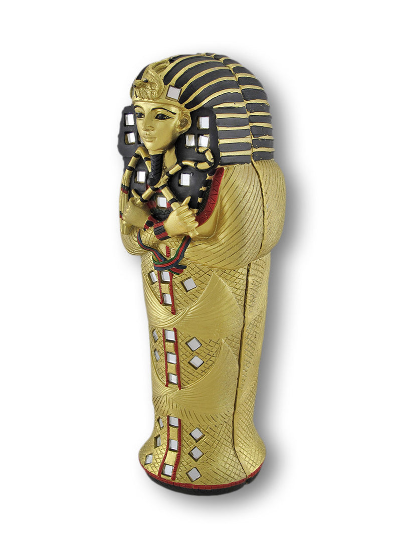 Egyptian King Tut Sarcophagus Box W/ Mummy Inside Coffin Image 4