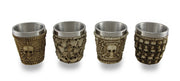 Set of 4 Human Skull Themed Shot Glasses Image 1