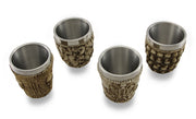 Set of 4 Human Skull Themed Shot Glasses Image 2