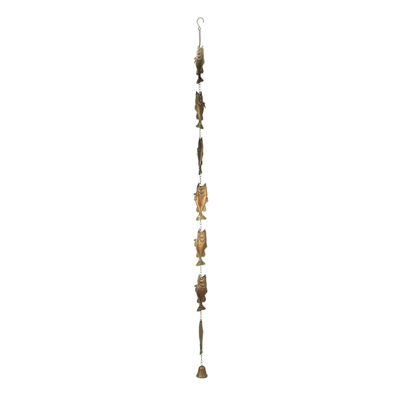 Copper - Image 1 - 71 Inch Copper Metal Fish Rain Chain Decorative Gutter Downspout Home Decor Art