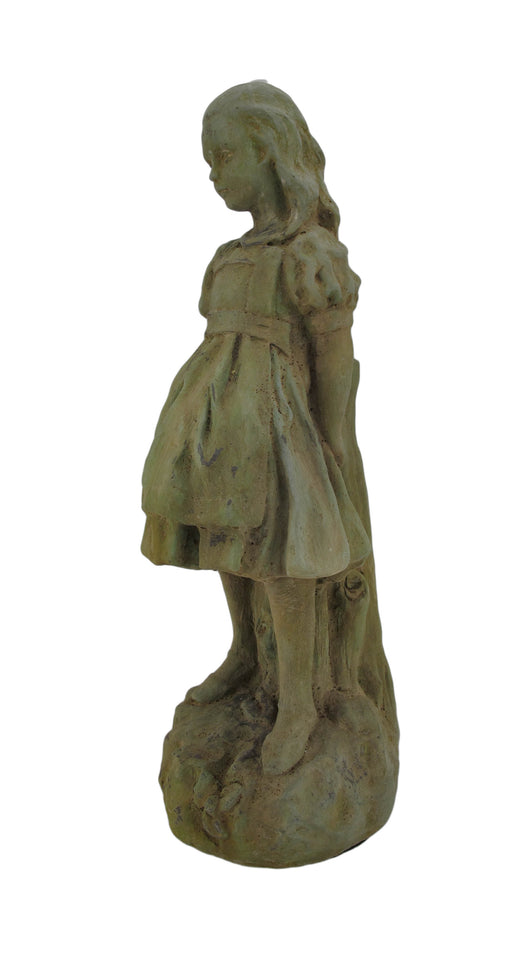 3 Pc. Adventures in Wonderland Alice White Rabbit & Mad Hatter Statue Set-CEMENT Image 2