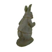 Alice in Wonderland White Rabbit Verdigris Finish Statue 14 in-CEMENT Image 3