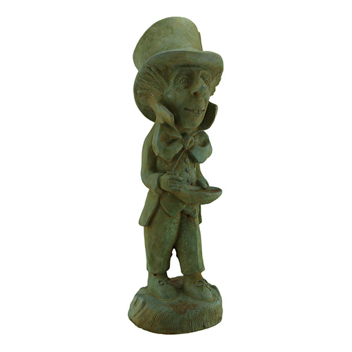Mad Hatter Alice in Wonderland Verdigris Finish Statue 19 in-CEMENT Image 1