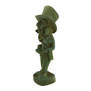 Mad Hatter Alice in Wonderland Verdigris Finish Statue 19 in-CEMENT Image 2