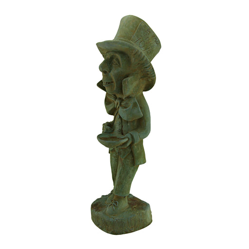 Mad Hatter Alice in Wonderland Verdigris Finish Statue 19 in-CEMENT Image 2