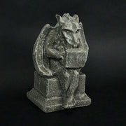 Gargoyle With Laptop Computer Concrete Statue Image 2