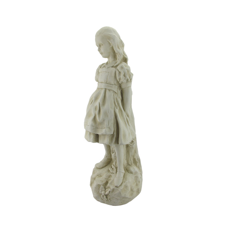19 Inch Alice in Wonderland Museum White Garden Statue-RESIN Image 2