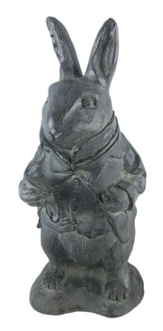 `Alice In Wonderland` White Rabbit Garden Statue - RESIN Image 1
