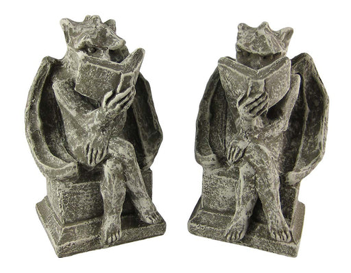 Cool Bookworm Gargoyle Book Ends Bookends Reading Image 1