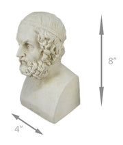 Aristotle and Homer Bust Antique White Plaster Bookends: Timeless Grecian Philosophy Sculptures, 8 Inches High, Decorative