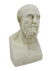 Aristotle and Homer Bust Antique White Plaster Bookends: Timeless Grecian Philosophy Sculptures, 8 Inches High, Decorative
