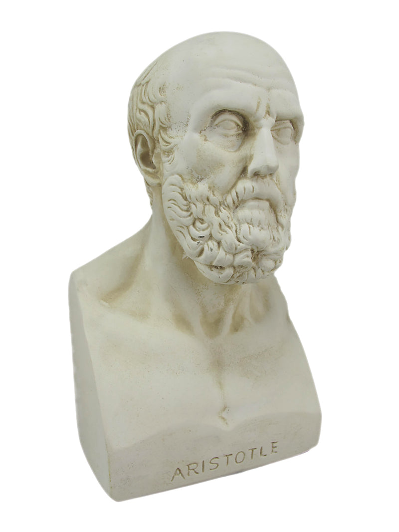 Aristotle and Homer Bust Antique White Plaster Bookends: Timeless Grecian Philosophy Sculptures, 8 Inches High, Decorative