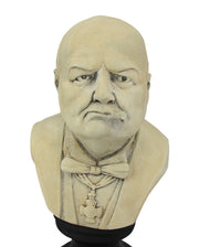 Molded Plaster Winston Churchill with Cigar Bust Statue Image 4
