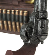 Rustic Double Six Shooter Cowboy Toilet Paper Roll Holder - Western Bathroom Decor - Durable Resin Material - 9.5 Inches High
