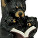 Black Bear Reading to Curious Cubs Table Lamp w/Paw Print Shade Western Décor Image 3