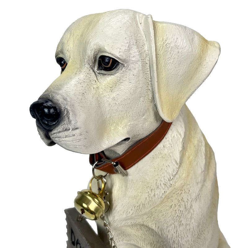 Labrador Retriever Garden Statue with Reversible Welcome Sign, 13.5 Inch Image 3