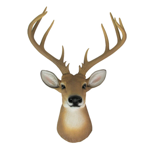 12 Point Buck Deer Head Bust Wall Hanging Lodge Decor Trophy Mount 23.5 Inches Image 1