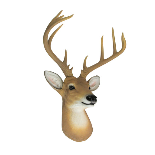 12 Point Buck Deer Head Bust Wall Hanging Lodge Decor Trophy Mount 23.5 Inches Image 2