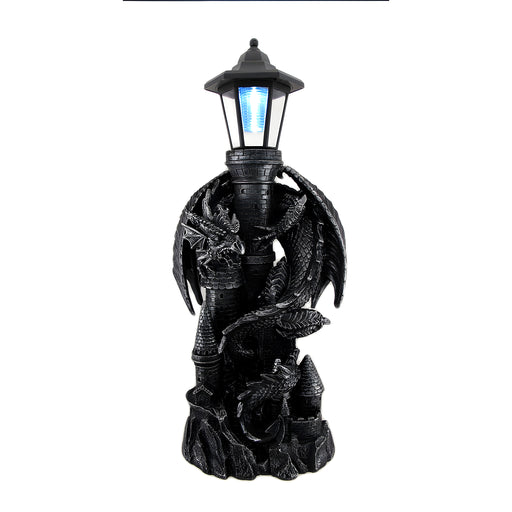 Dragon Solar LED Lantern Statue, 21 Inch Keeper of the Castle Image 1