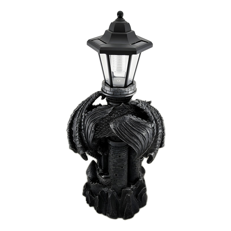Dragon Solar LED Lantern Statue, 21 Inch Keeper of the Castle Image 8