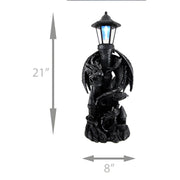 Dragon Solar LED Lantern Statue, 21 Inch Keeper of the Castle Image 9