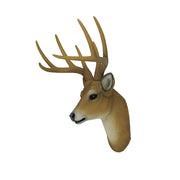 Brown - Image 3 - Deer Head Wall Sculpture, 13 Inch High 8 Point Buck Faux Taxidermy