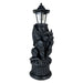 Glowing Grimace Guardian Gargoyle LED Solar Light - Majestic Gothic Decor Garden Statue - 20 Inches High - Adding Mystical