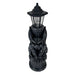 Glowing Grimace Guardian Gargoyle LED Solar Light - Majestic Gothic Decor Garden Statue - 20 Inches High - Adding Mystical